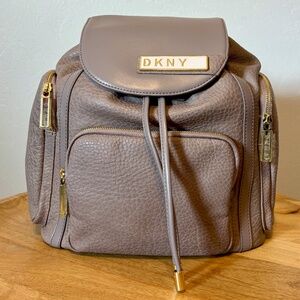 DKNY Taupe Rapture Backpack with Internal laptop sleeve and Add a bag feature